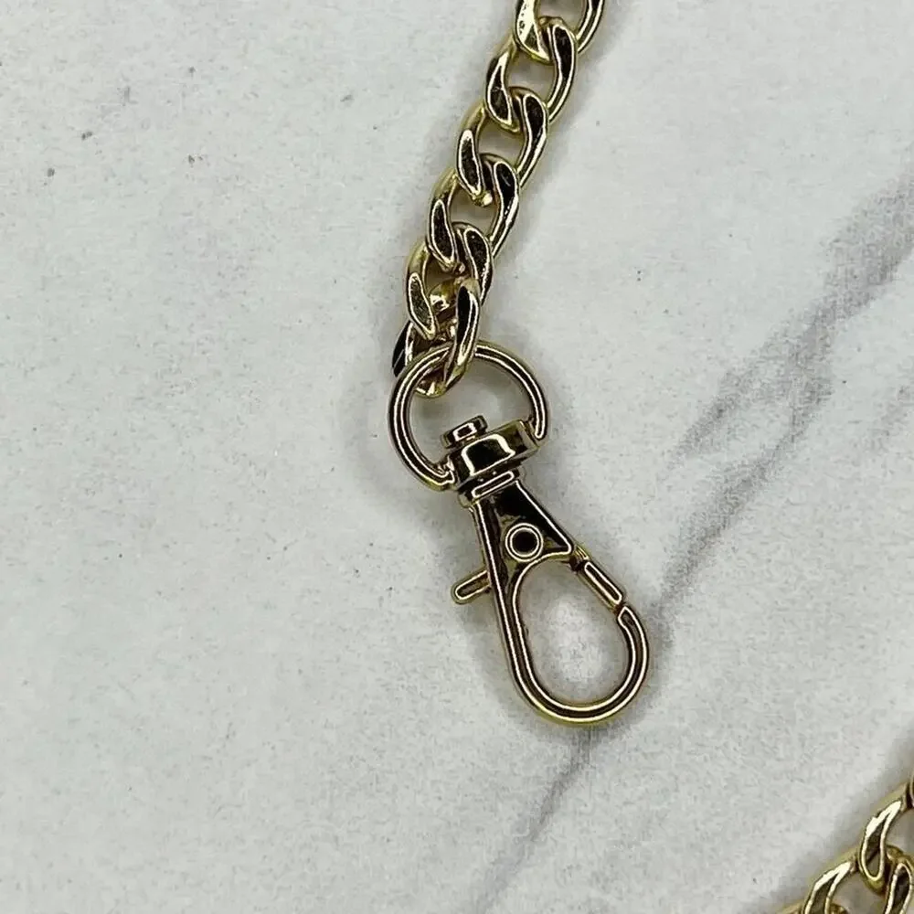Gold Tone Skinny Chain Link Purse Handbag Bag Replacement Strap ✨